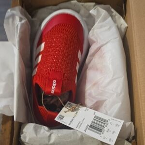 adidas Kids Red and White Sneakers